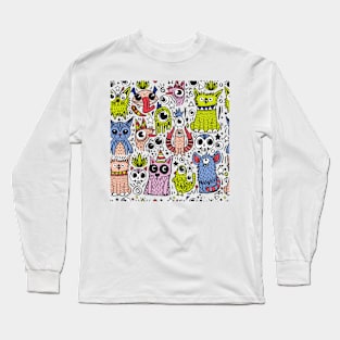 Cute hand drawn characters Long Sleeve T-Shirt